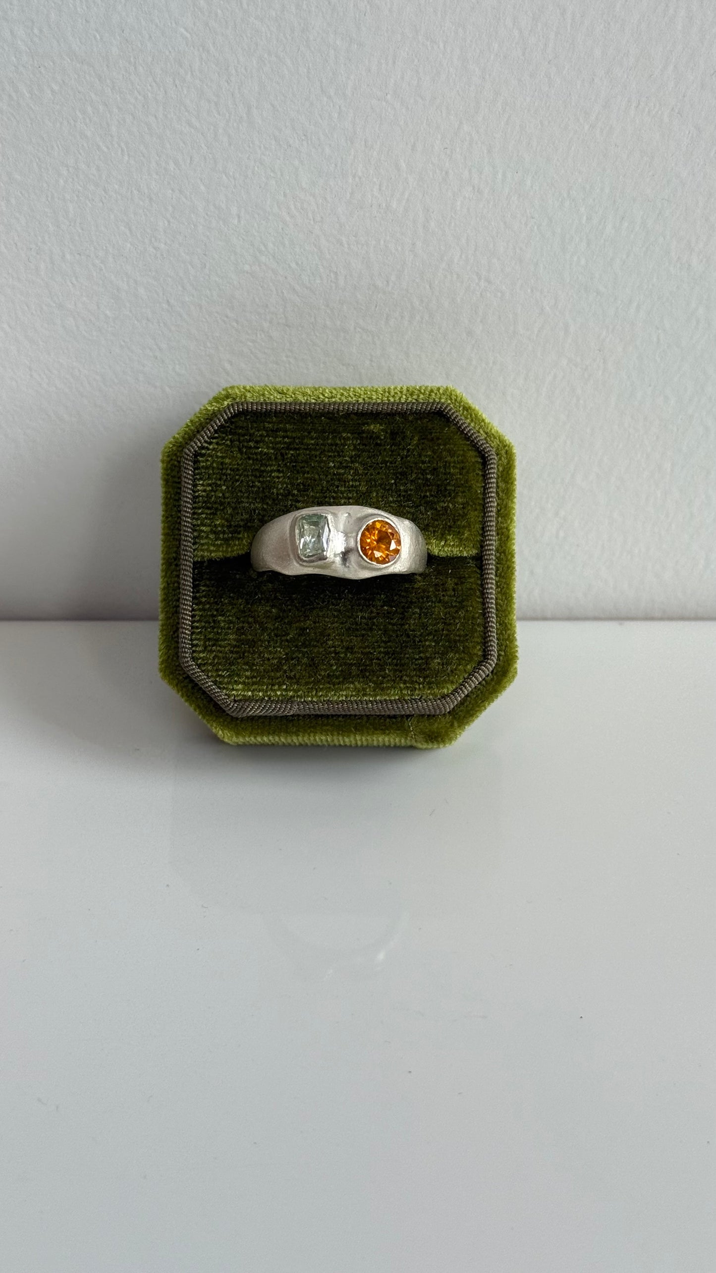 Sterling Silver Sunset Stone Ring