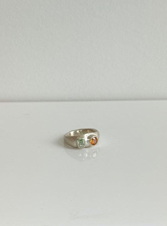 Sterling Silver Sunset Stone Ring